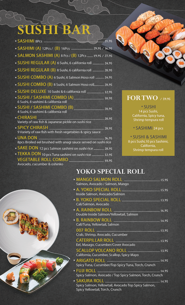 Menu – Yoko Sushi